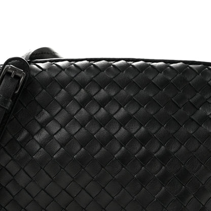 Bottega Veneta Nappa Intrecciato Nodini Crossbody Bag Black