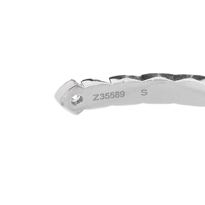 Chanel 18K White Gold Diamond Coco Crush Cuff Bracelet S