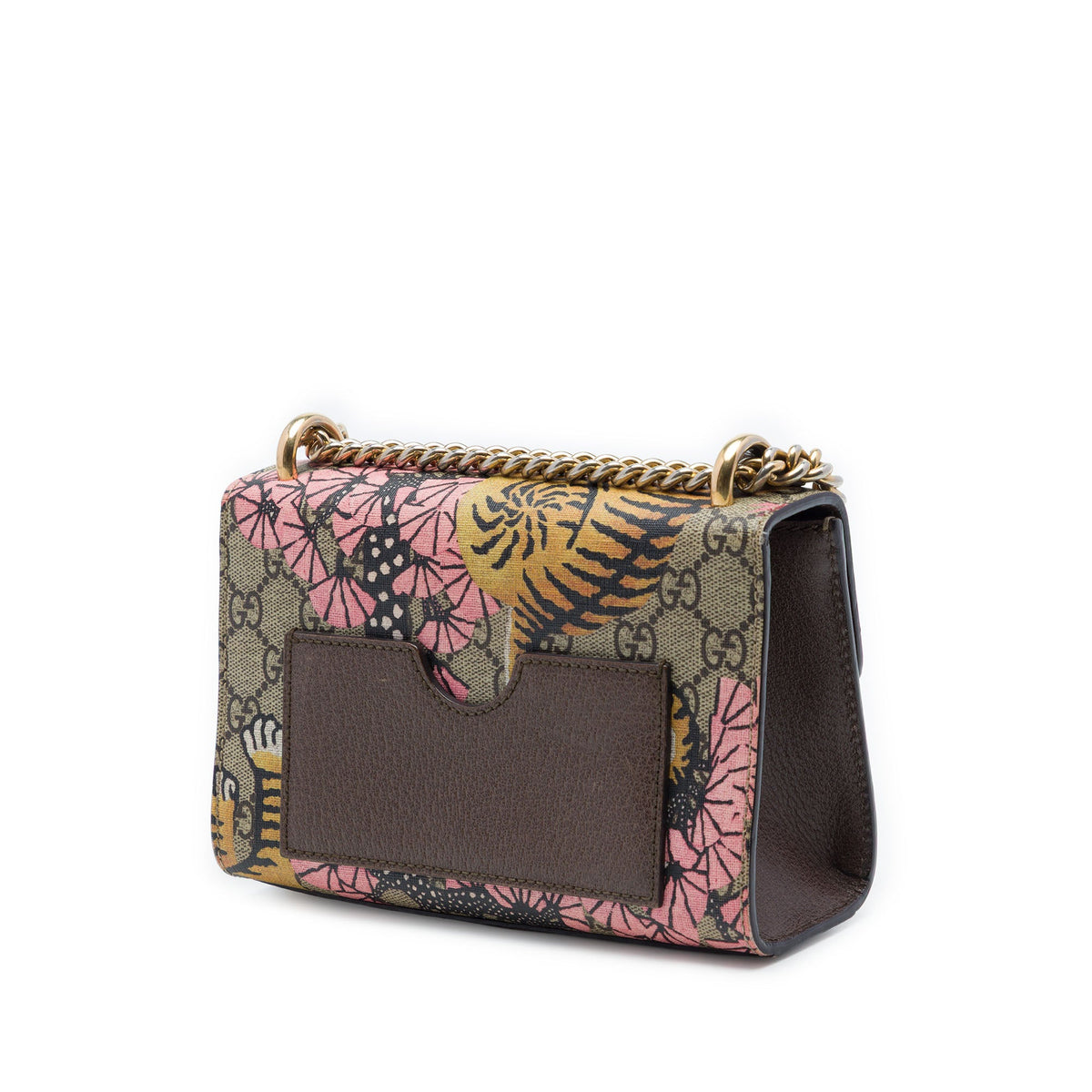 Padlock Shoulder Bag Bengal Print GG Coated Canvas Small