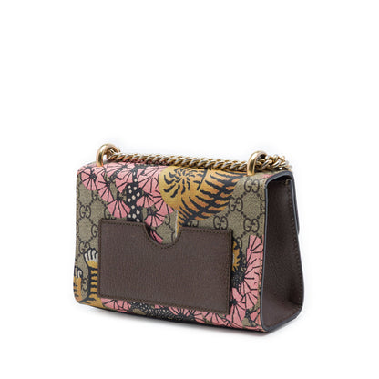 Padlock Shoulder Bag Bengal Print GG Coated Canvas Small