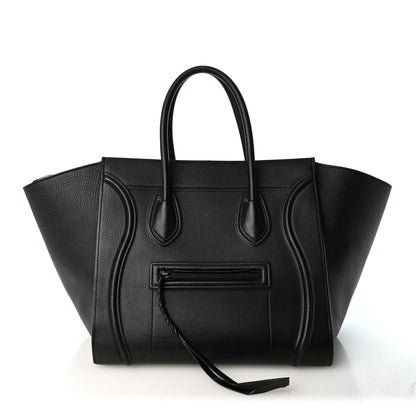 Celine Supple Calfskin Medium Phantom Luggage Black