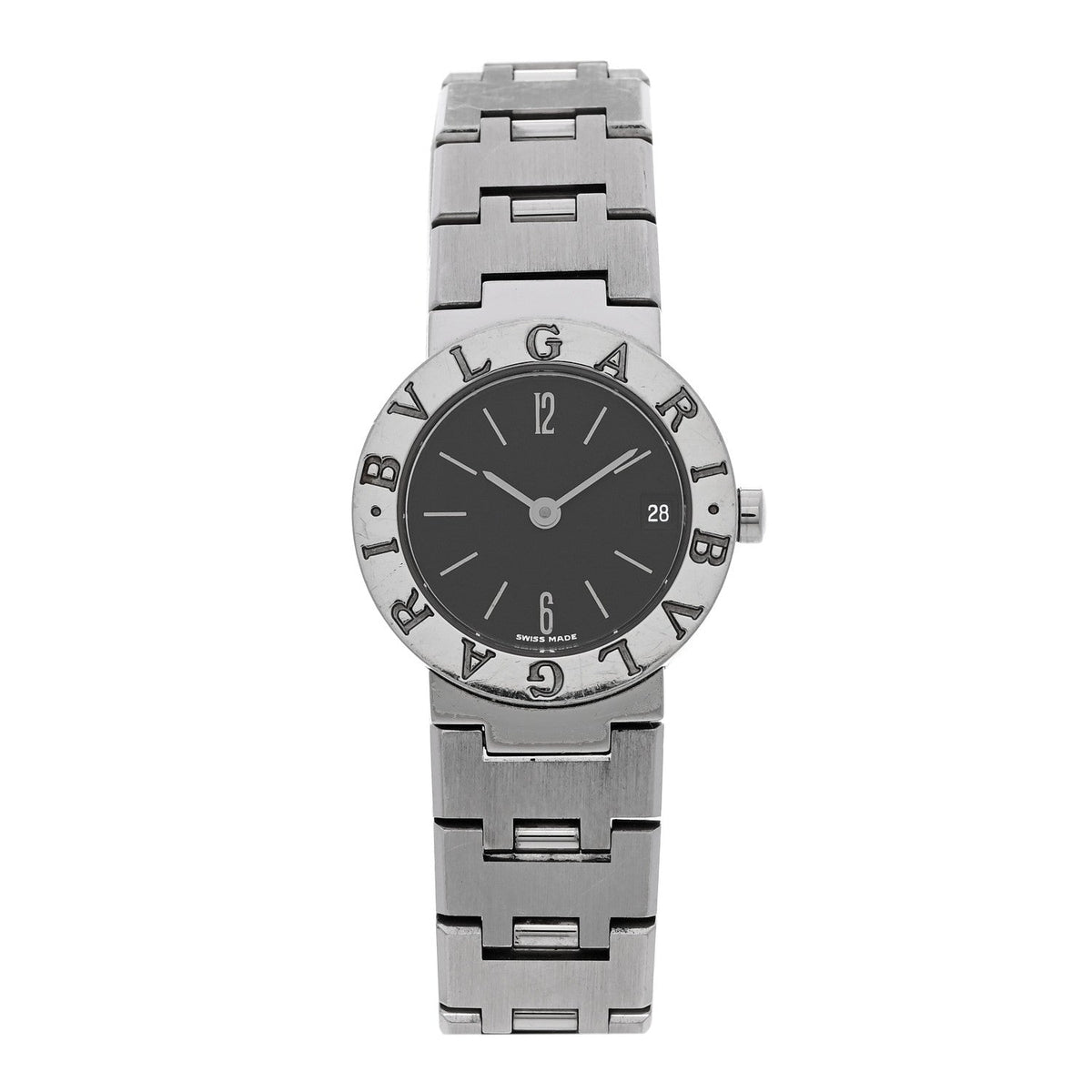 Bulgari Stainless Steel 23mm Quartz Watch Black