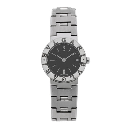 Bulgari Stainless Steel 23mm Quartz Watch Black