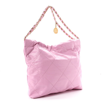 Chanel Shiny Calfskin Quilted Small 22 Pink