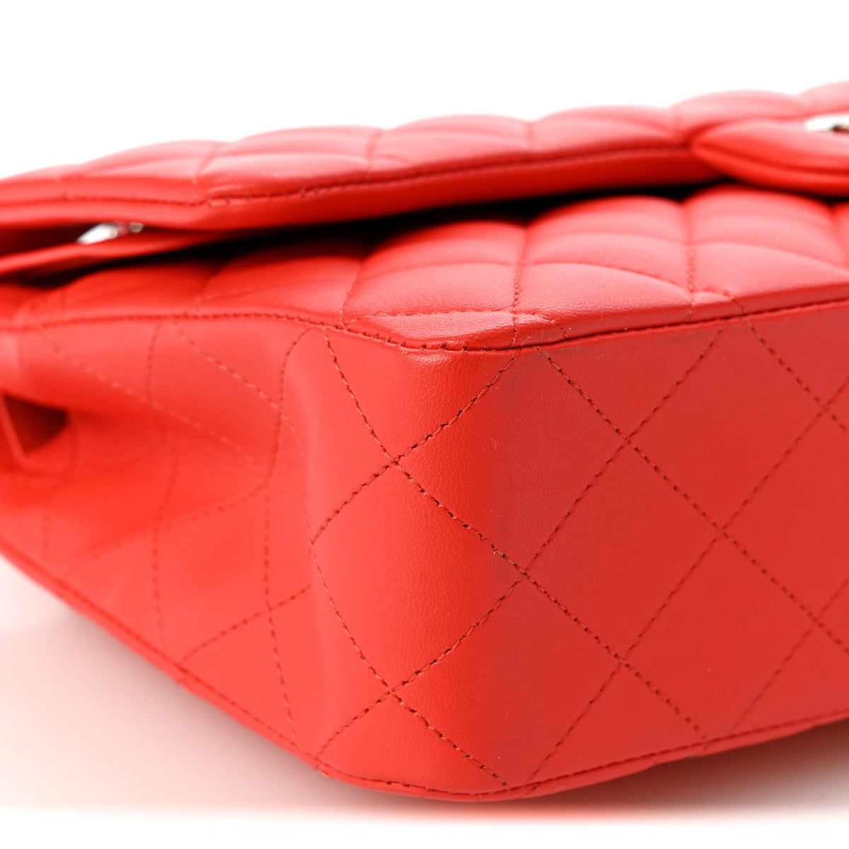 Chanel Lambskin Quilted Medium Double Flap Red