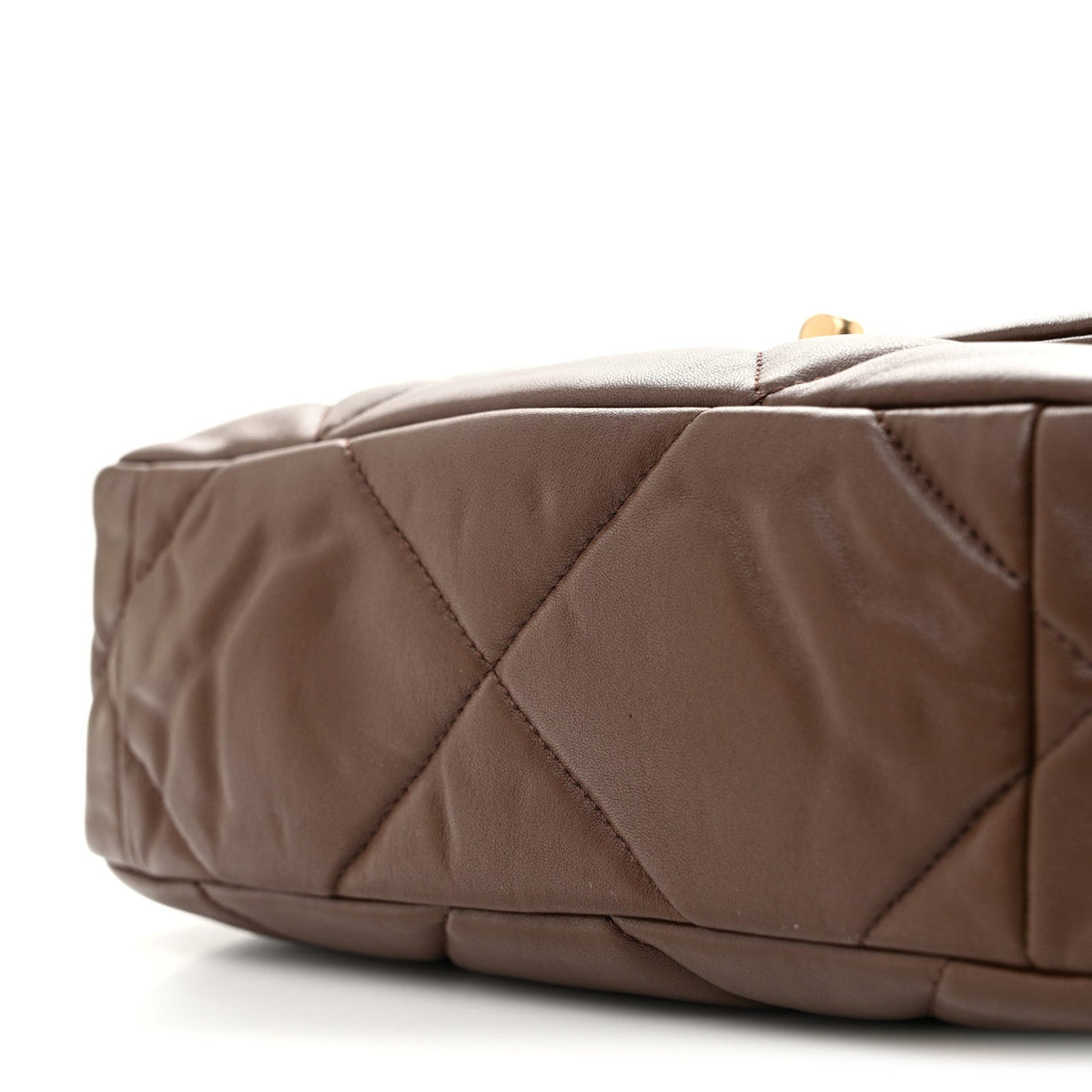 Chanel Lambskin Quilted Medium 19 Flap Dark Brown