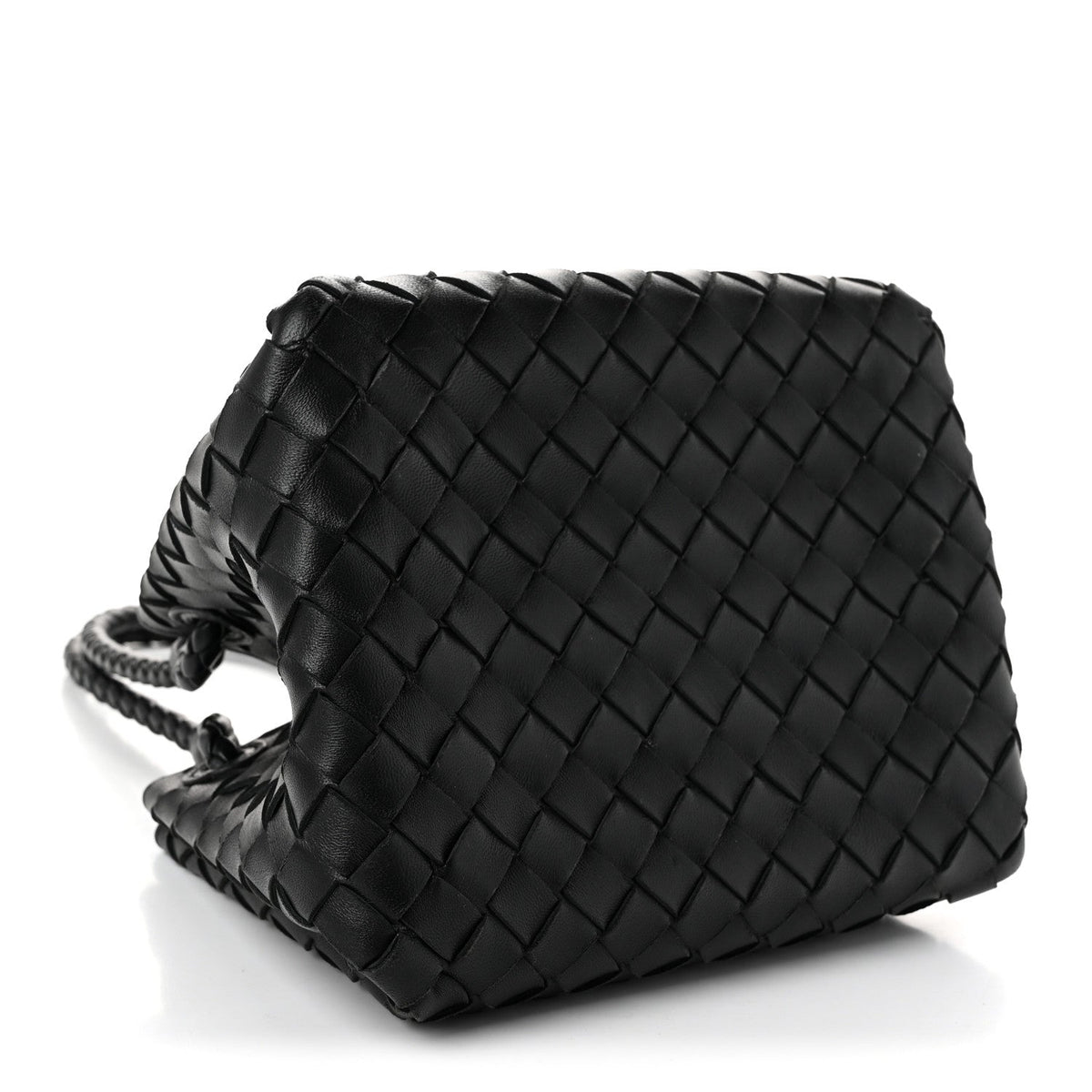 Bottega Veneta Nappa Intrecciato Small Parachute Shoulder Bag Black