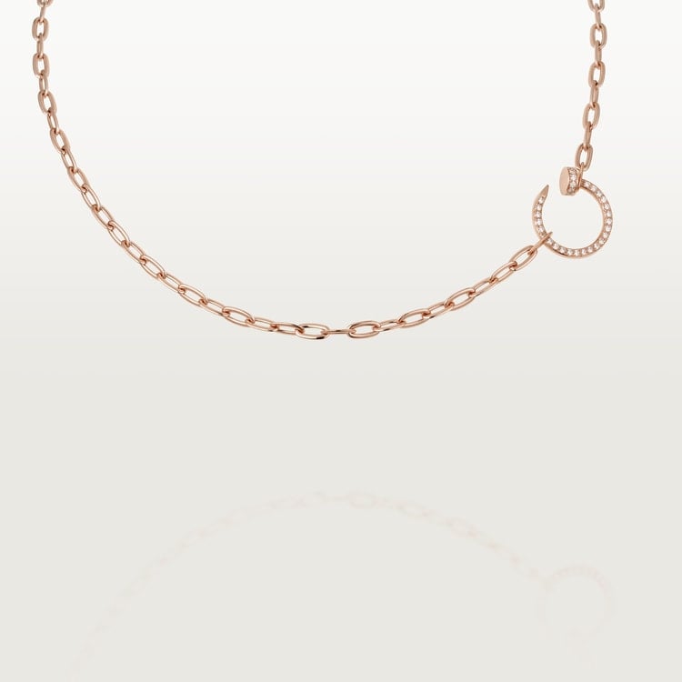 18K Rose Gold Diamonds Cartier Juste un Clou Necklace