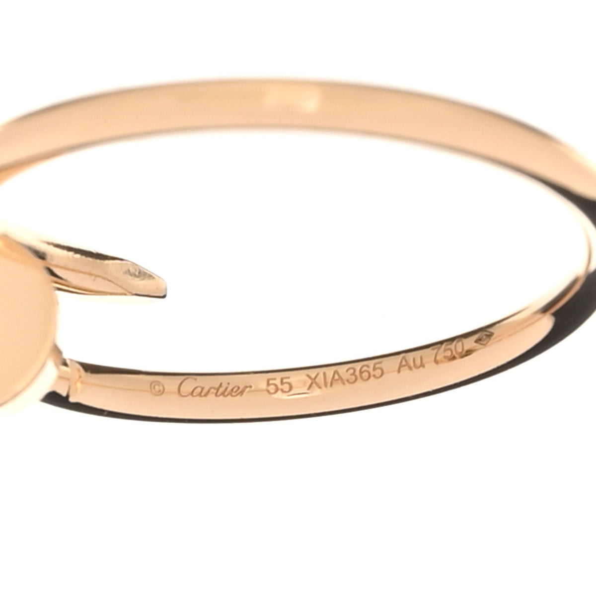 Cartier 18K Yellow Gold Small Juste Un Clou Ring 55 7.25