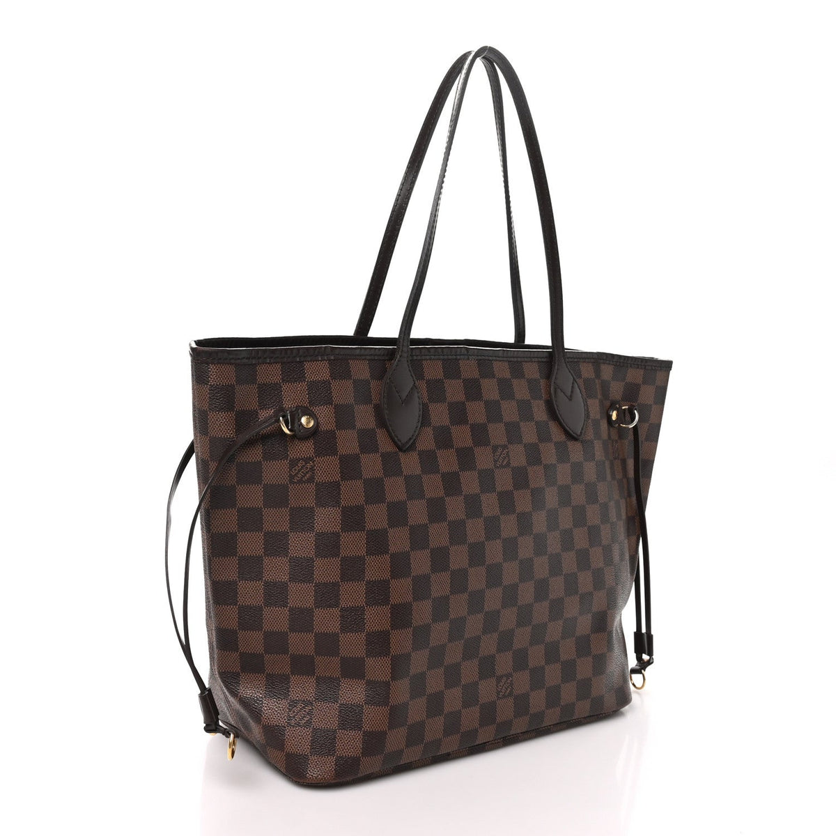 Louis Vuitton Damier Ebene Neverfull MM Bag Brown