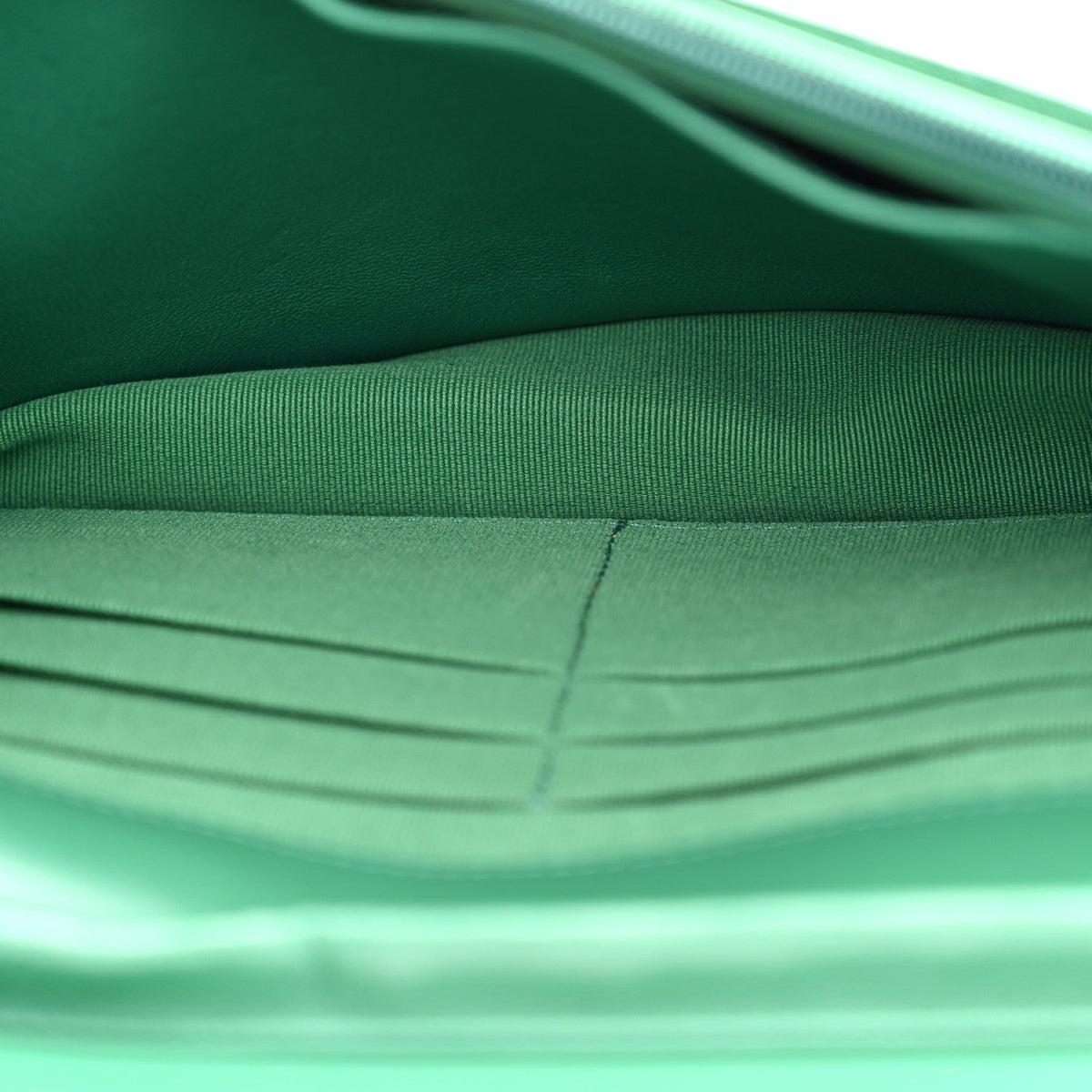 Chanel Lambskin Quilted Wallet On Chain WOC Green