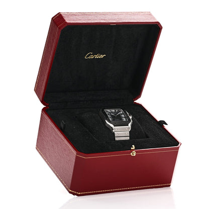 Cartier Stainless Steel 39.8mm Santos De Cartier Watch Black