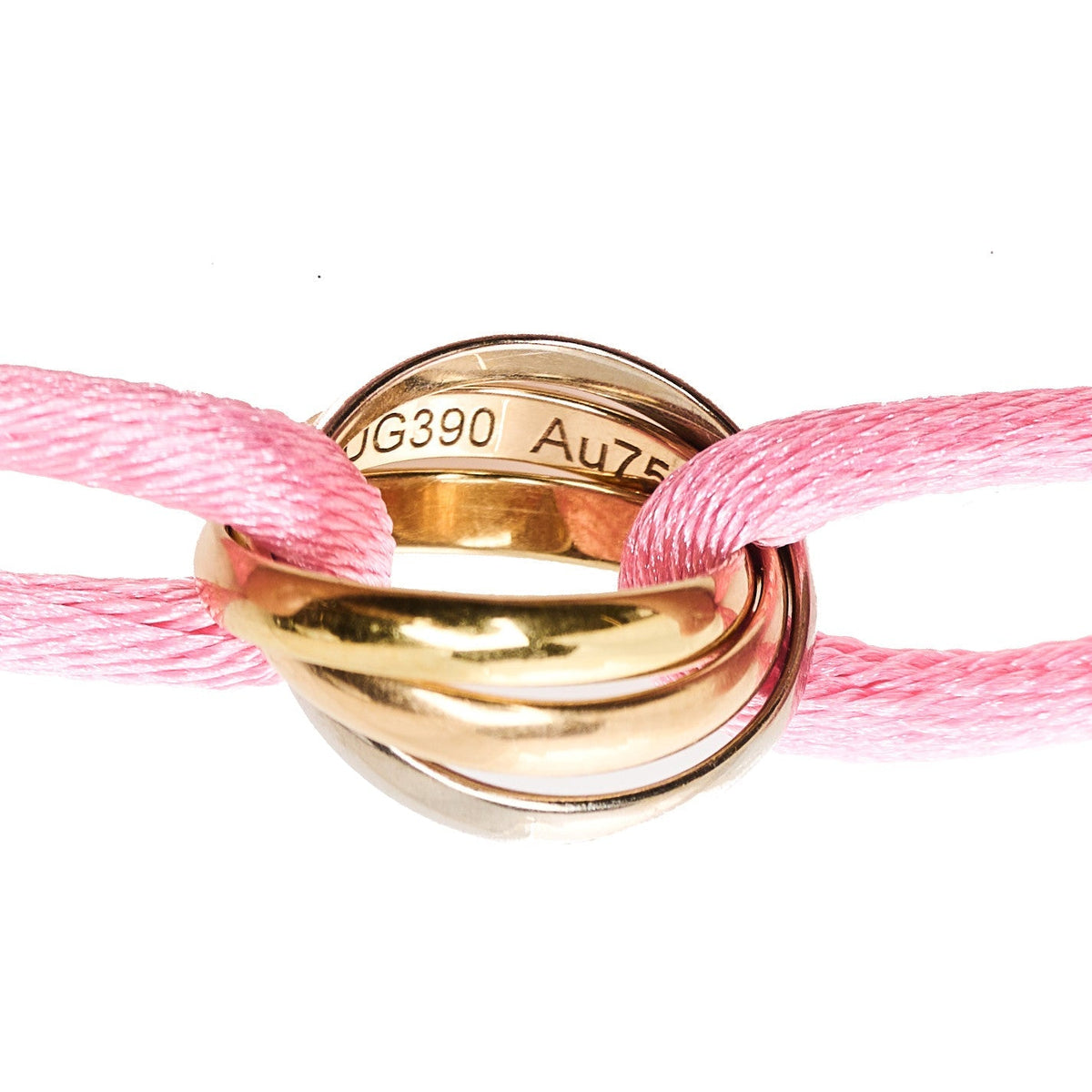 Cartier 18K Three Gold Trinity Adjustable Cord Bracelet Pink