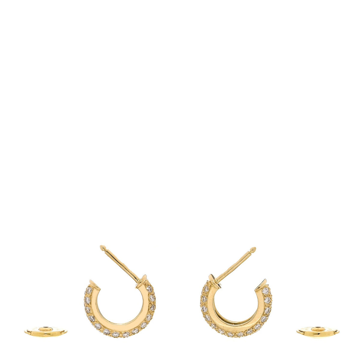 Cartier 18K Yellow Gold Diamond Etincelle De Cartier Hoop Earrings