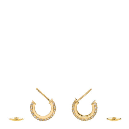 Cartier 18K Yellow Gold Diamond Etincelle De Cartier Hoop Earrings