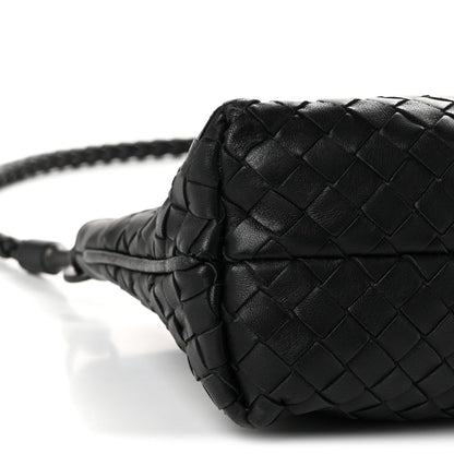 Bottega Veneta Nappa Intrecciato Mini Shoulder Bag Black