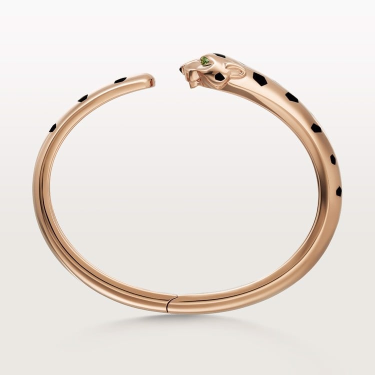 18K Gold Tsavorite Garnets Onyx Cartier Panthère De Cartier Bracelet