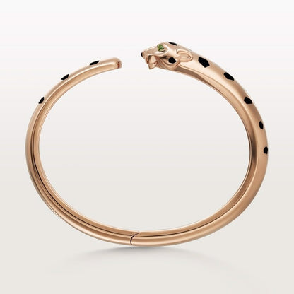 18K Gold Tsavorite Garnets Onyx Cartier Panthère De Cartier Bracelet