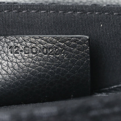Dior Oblique Jacquard Grained Calfskin Mini Saddle Messenger Bag Black
