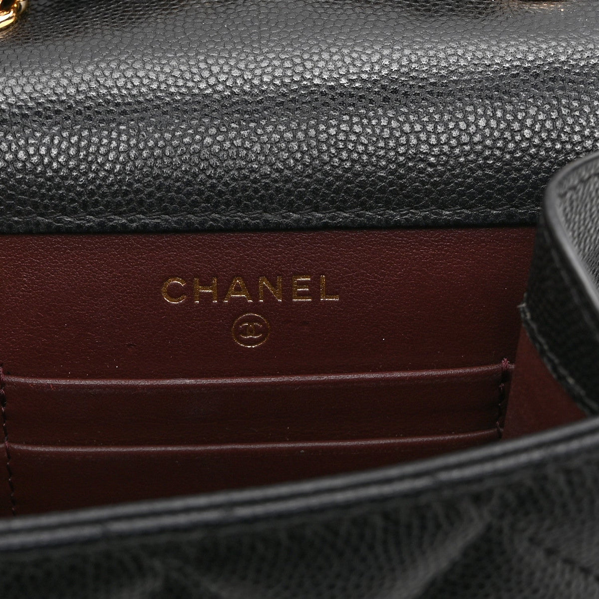 Chanel Caviar Quilted Classic Phone Holder Black