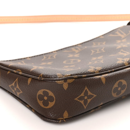 Louis Vuitton Monogram Coated Canvas Pochette Accessories NM Brown