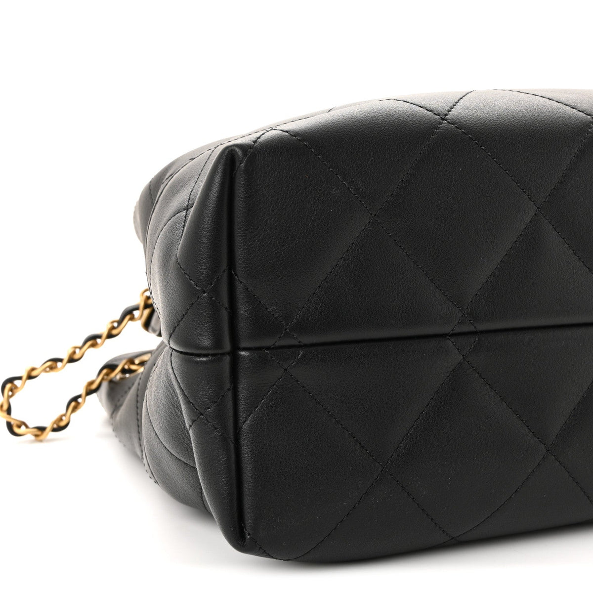 Chanel Calfskin Quilted Small Coco Base Shopping Bag Black 1819266