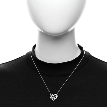 Tiffany Sterling Silver Paloma Picasso Olive Leaf Heart Pendant Necklace