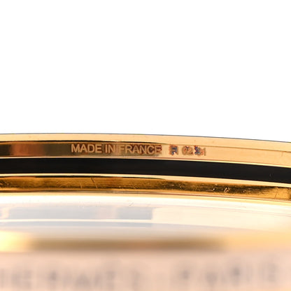 Hermes Enamel Printed Extra Narrow Uni Bracelet 70 Creme