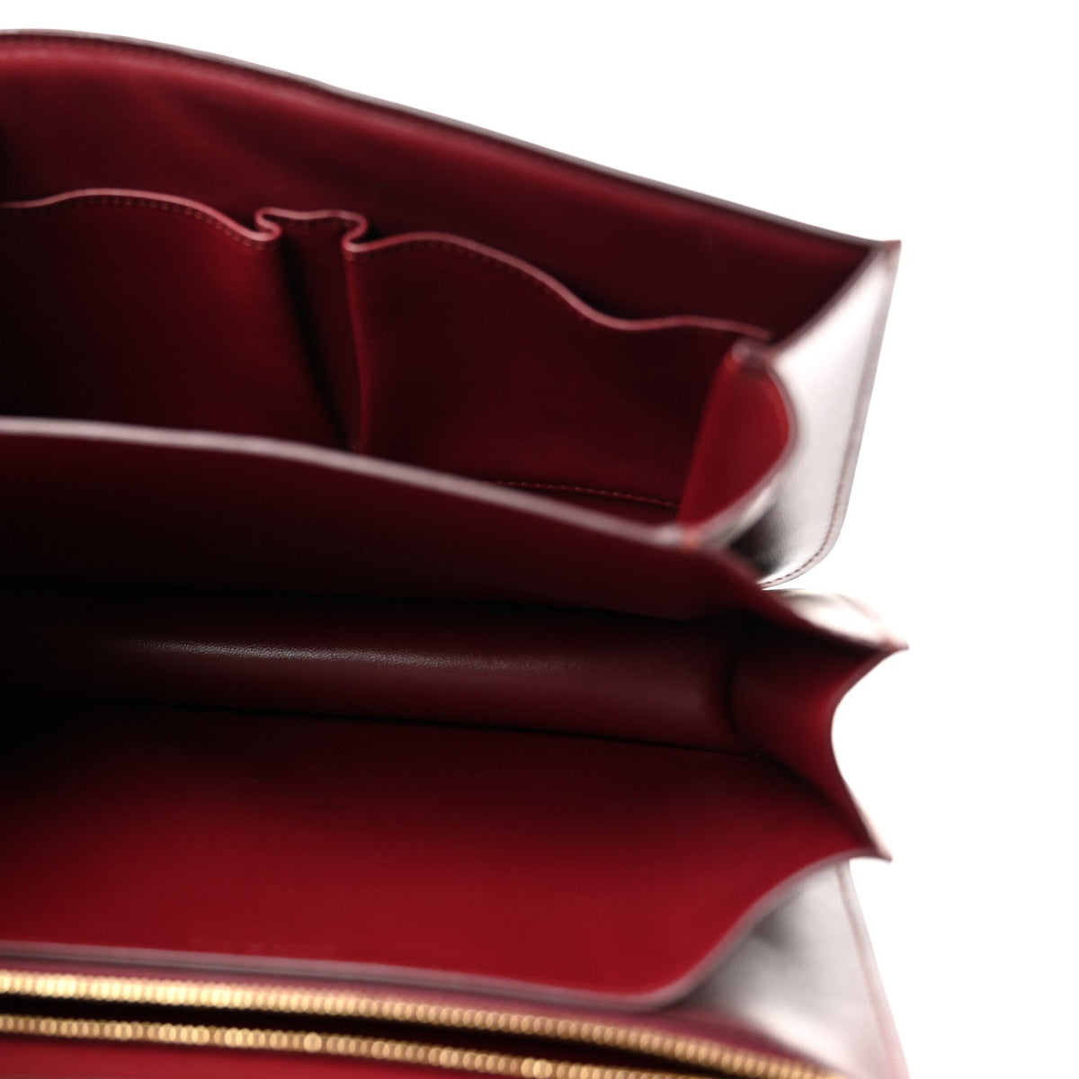 Celine Box Calfskin Medium Classic Box Flap Bag Burgundy