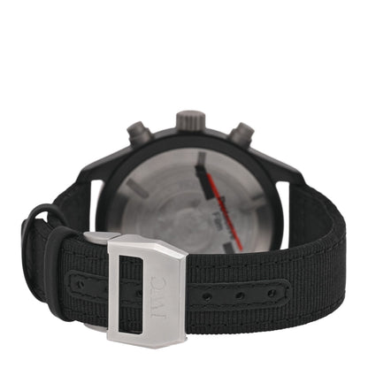 IWC Ceramic Titanium Fabric 44mm Pilot Top Gun Chronograph Automatic Watch Black IW389101