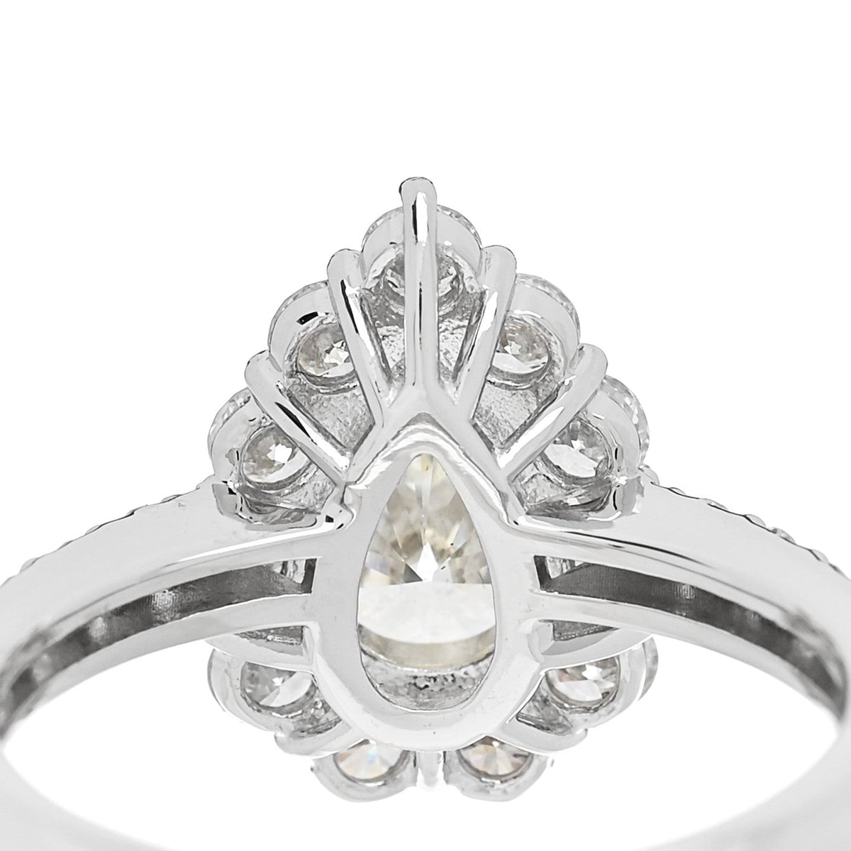 Parker & West by FASHIONPHILEPlatinum Diamond 1.15ct Pear Cut Halo Engagement Ring 53 6.25