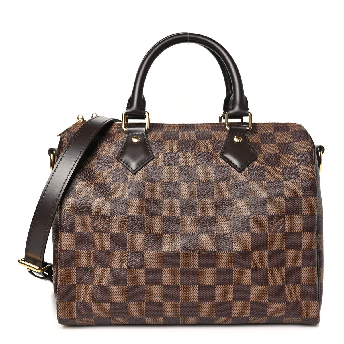 Louis Vuitton Damier Ebene Speedy Bandouliere 25 Brown
