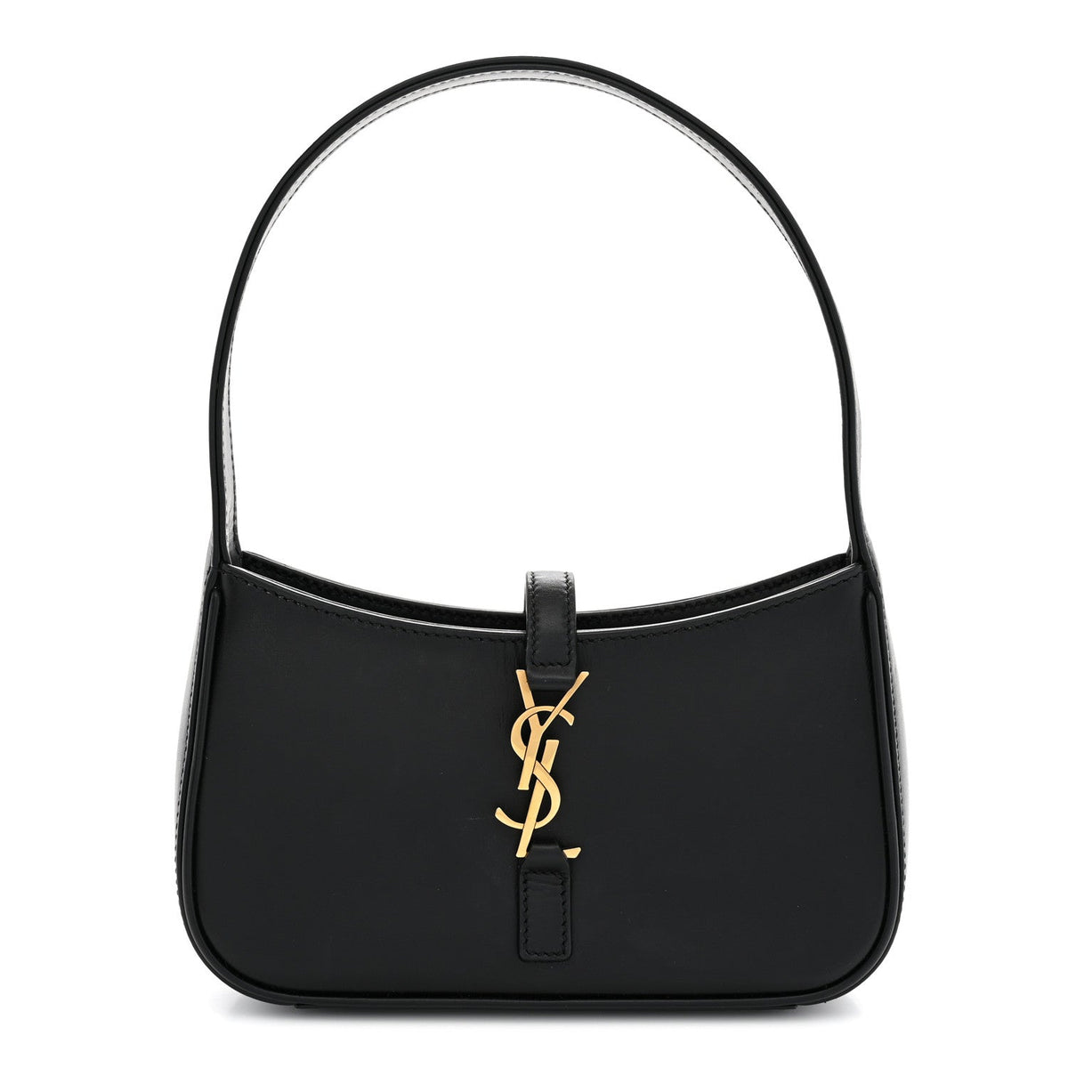 Saint Laurent Smooth Calfskin Le 5 A 7 Mini Hobo Black