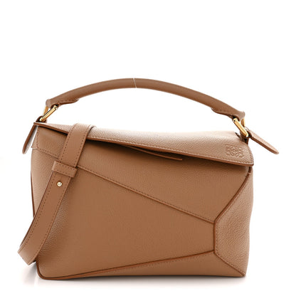 Loewe Grained Calfskin Small Puzzle Edge Bag Toffee 1909881