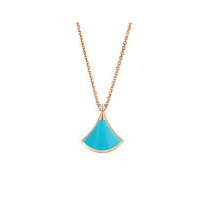 18K Rose Gold Diamond Turquoise Divas' Dream Necklace