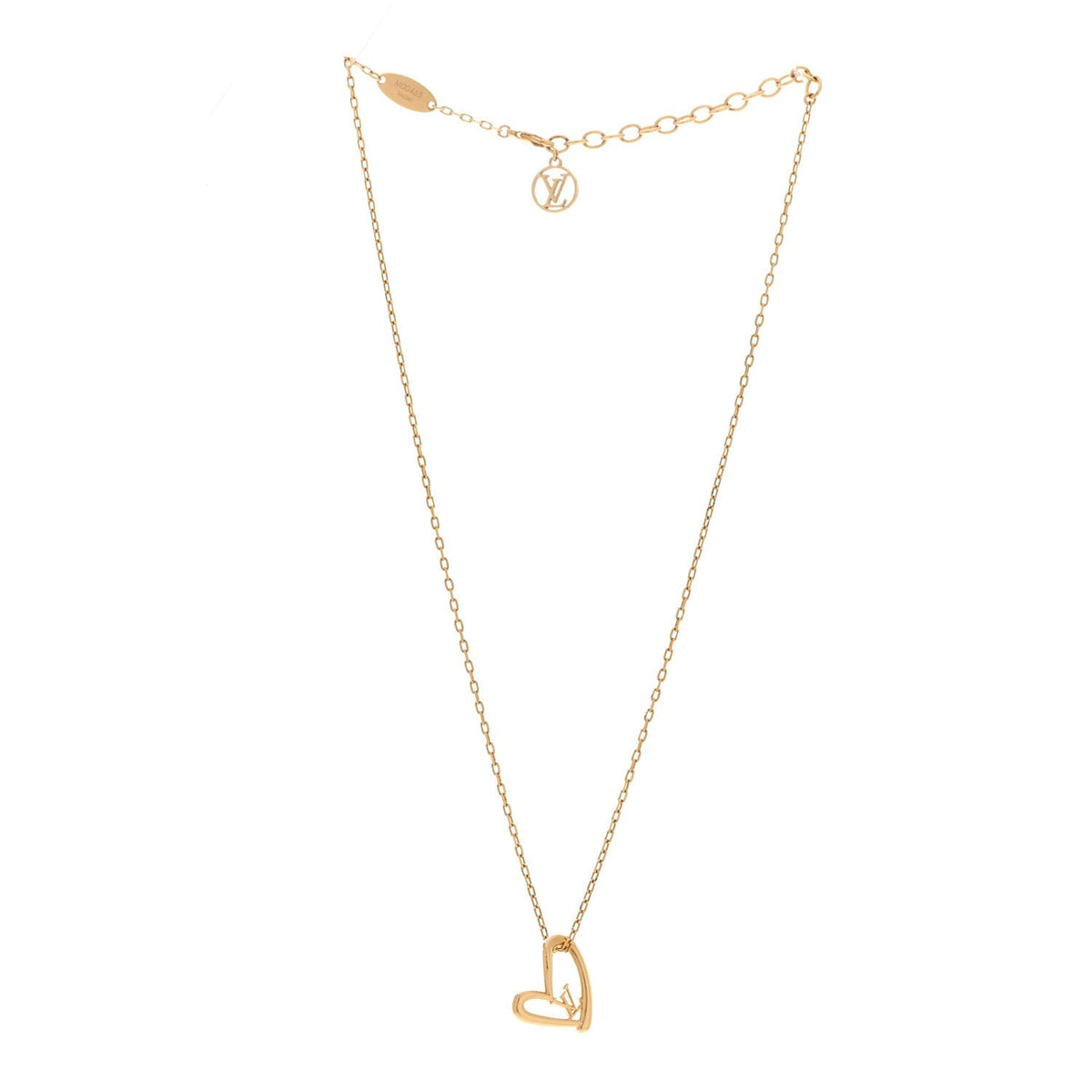 Louis Vuitton Metal Fall In Love Necklace Gold