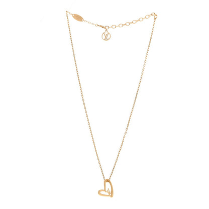 Louis Vuitton Metal Fall In Love Necklace Gold