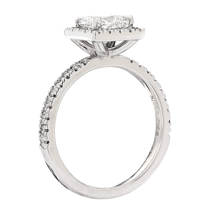 Parker & West 18K White Gold Diamond 0.96ctw Princess Cut Engagement Ring 52 6