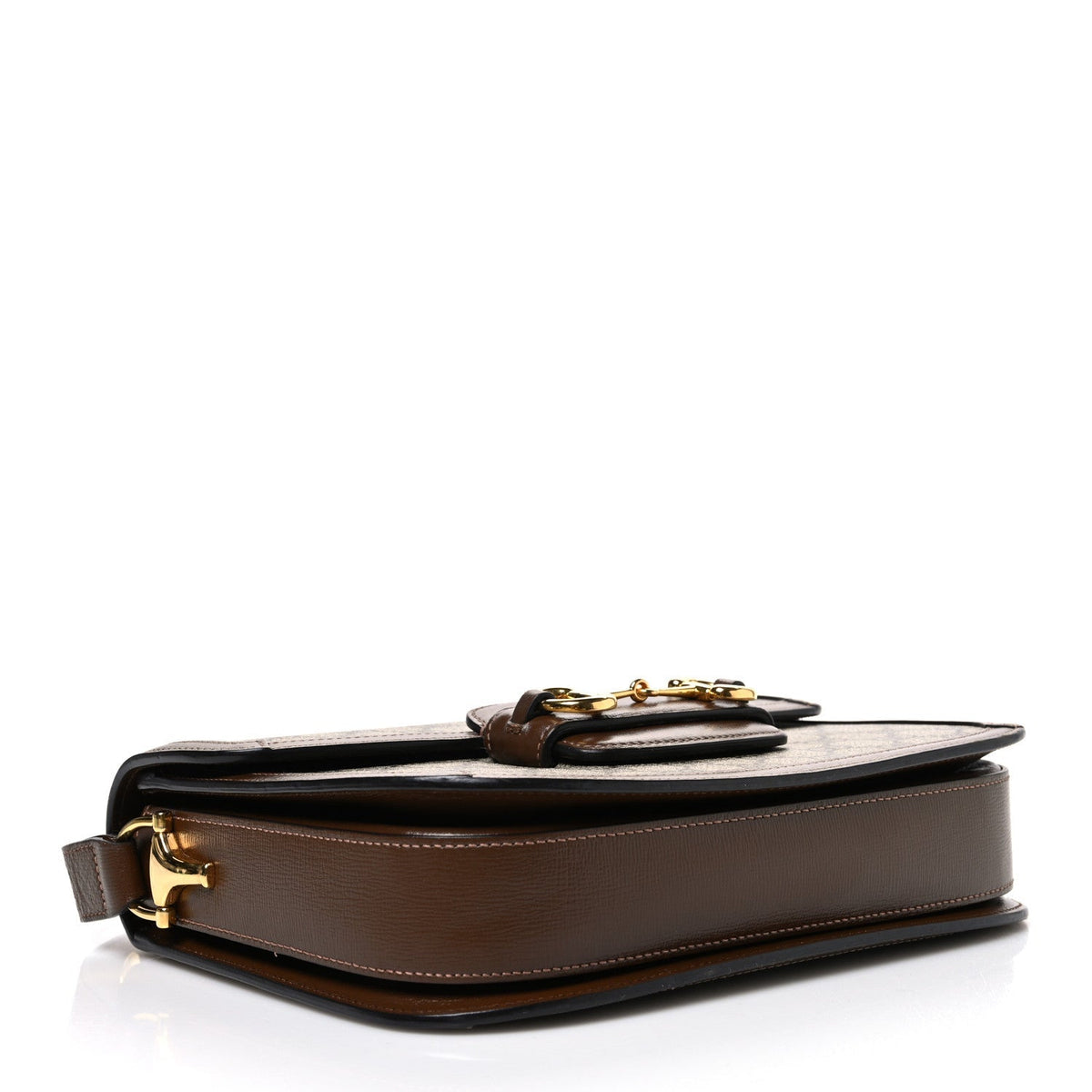 Gucci GG Supreme Monogram Horsebit 1955 Shoulder Bag Beige Brown Sugar