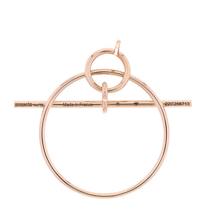 Hermes 18K Rose Gold PM Loop Earrings