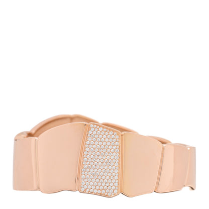 Hermes 18K Rose Gold Diamond Niloticus Bracelet ST