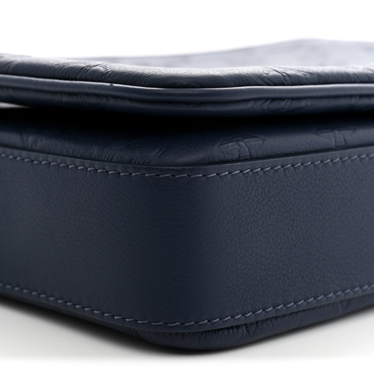 Louis Vuitton Calfskin Monogram Shadow Trio Messenger Navy