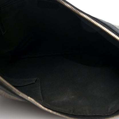 Gucci Lurex Monogram Medium Half Moon Hobo Black