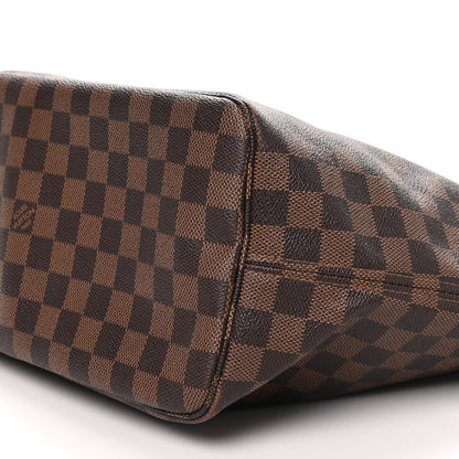 Louis Vuitton Damier Ebene Neverfull MM Bag Brown