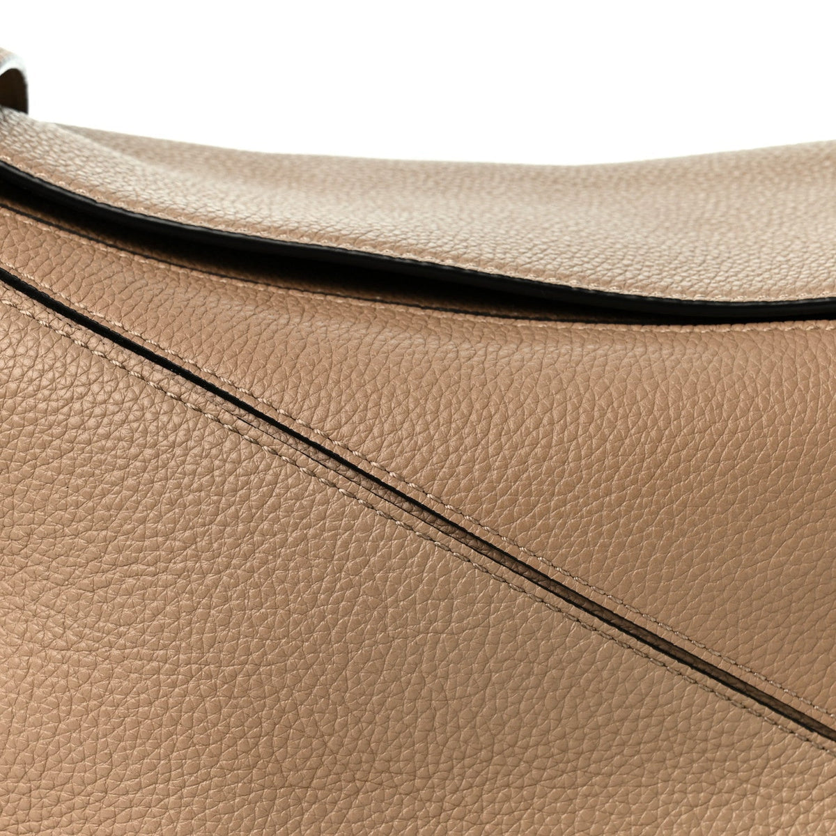 Loewe Grained Calfskin Small Puzzle Bag Sand