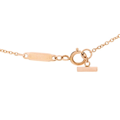 Tiffany 18K Rose Gold Diamond Mini T Smile Pendant Necklace