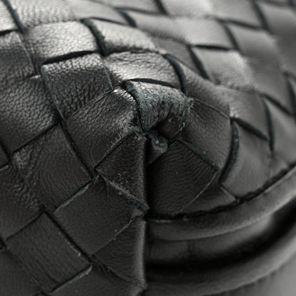 Bottega Veneta Nappa Intrecciato Nodini Crossbody Bag Black