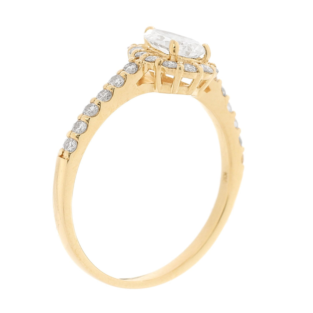 Parker & West by FASHIONPHILE18K Yellow Gold Diamond .53ctw Pear Cut Engagement Ring  53 6.25