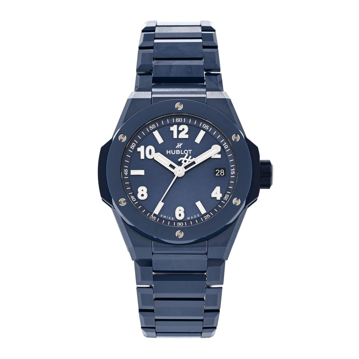 Hublot Ceramic 38mm Big Bang Integrated Watch Blue 457.EX.7170.EX