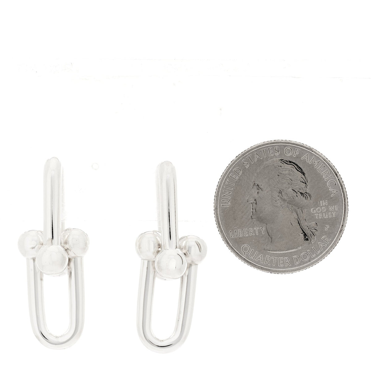 Tiffany Sterling Silver Large HardWear Link Earrings